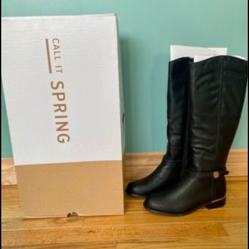 Call it Spring, knee high black boots